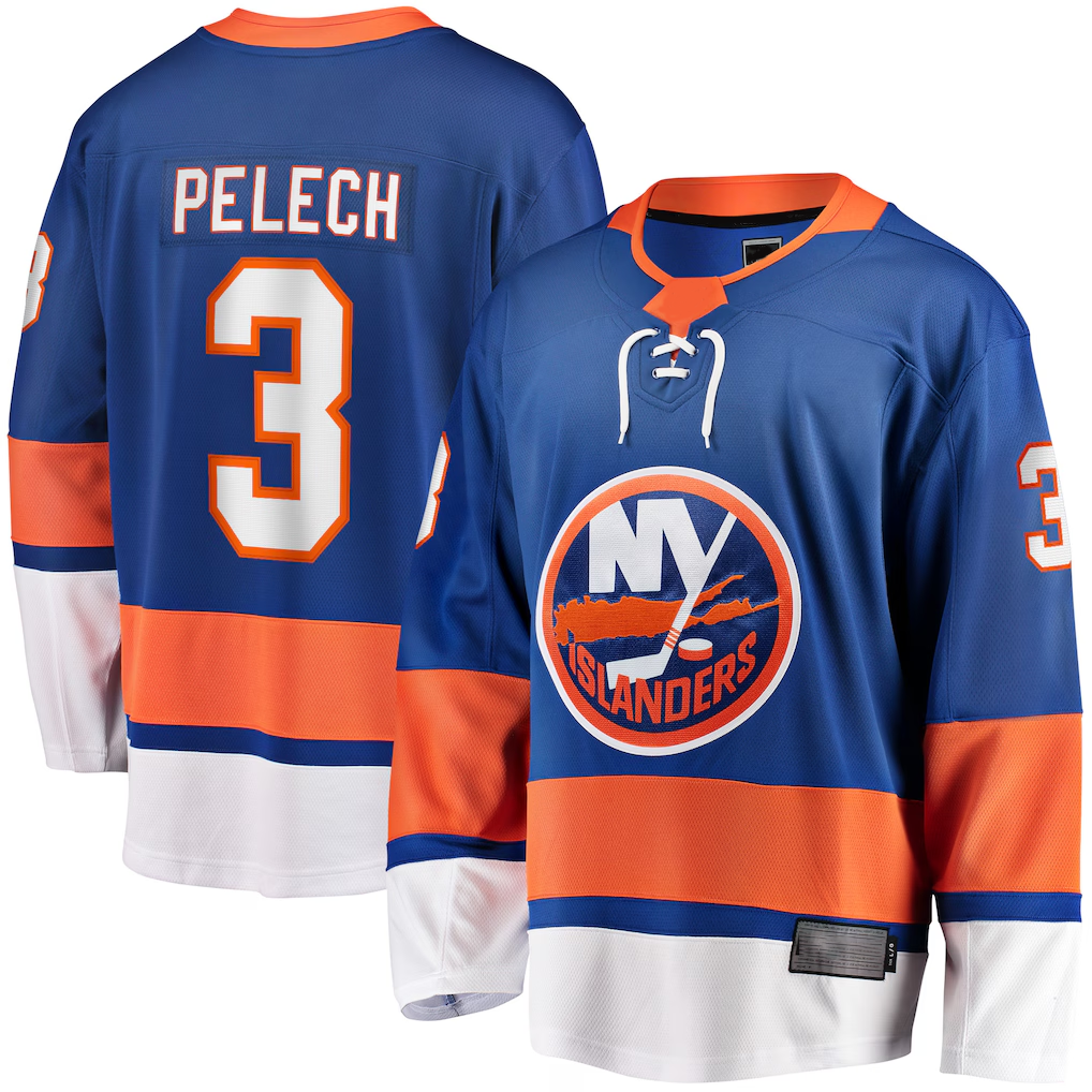 Elroe NY.Islanders #3 Adam Pelech Royal Home Breakaway Player Jerseys