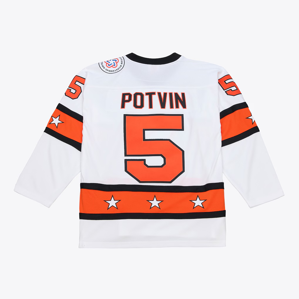 Elroe NY.Islanders #5 Denis Potvin Mitchell & Ness White 1976 All-Star Game Power Play Jerseys