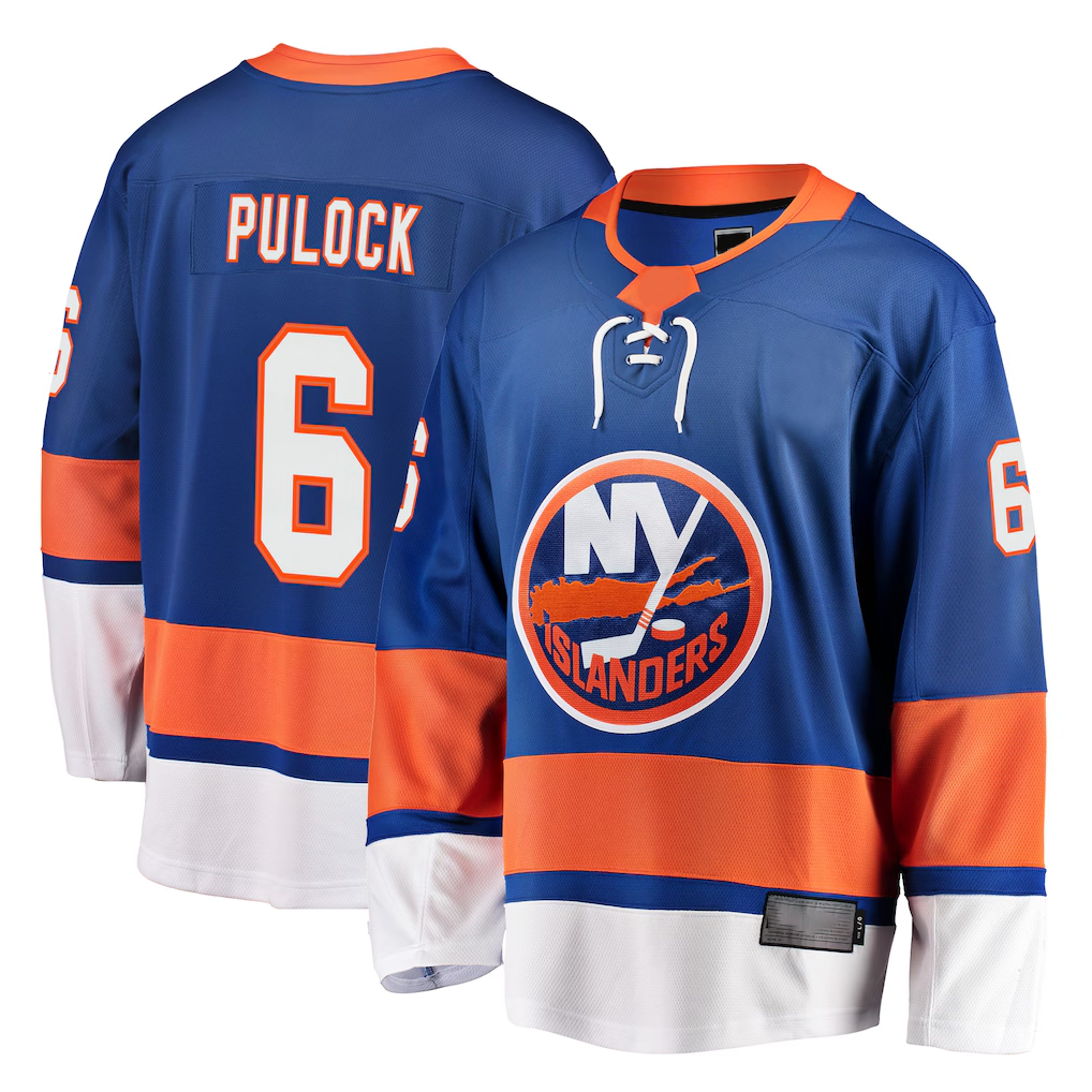 Elroe NY.Islanders #6 Ryan Pulock Royal Breakaway Player Jerseys