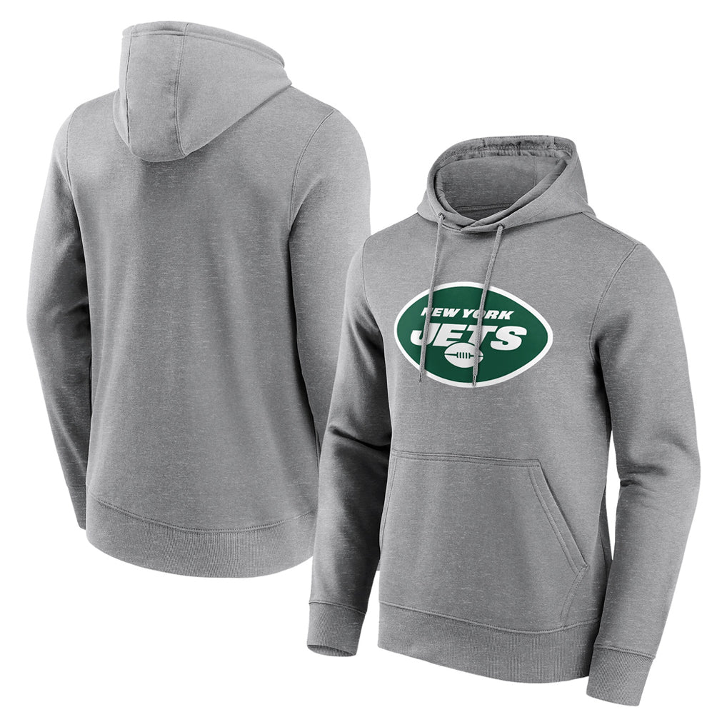 Elroe NY.Jets Gray LOGO Pullover Hoodies Limited Game Blank Player Stitched Jerseys