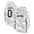 Elroe NY.Jets #0 Braelon Allen Player Arctic Camo Salute to Service Pullover Hoodies Limited Game Stitched Jerseys