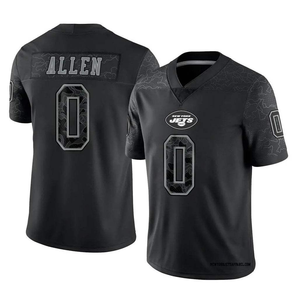 Elroe NY.Jets #0 Braelon Allen Player Black REFLECTIVE Limited Stitched Jerseys