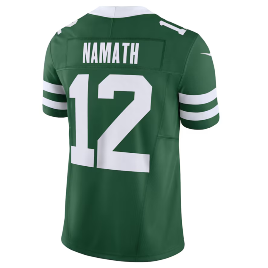 Elroe NY.Jets #12 Joe Namath Legacy Green Vapor F.U.S.E. Limited Jersey Stitched American Stitched Jerseys