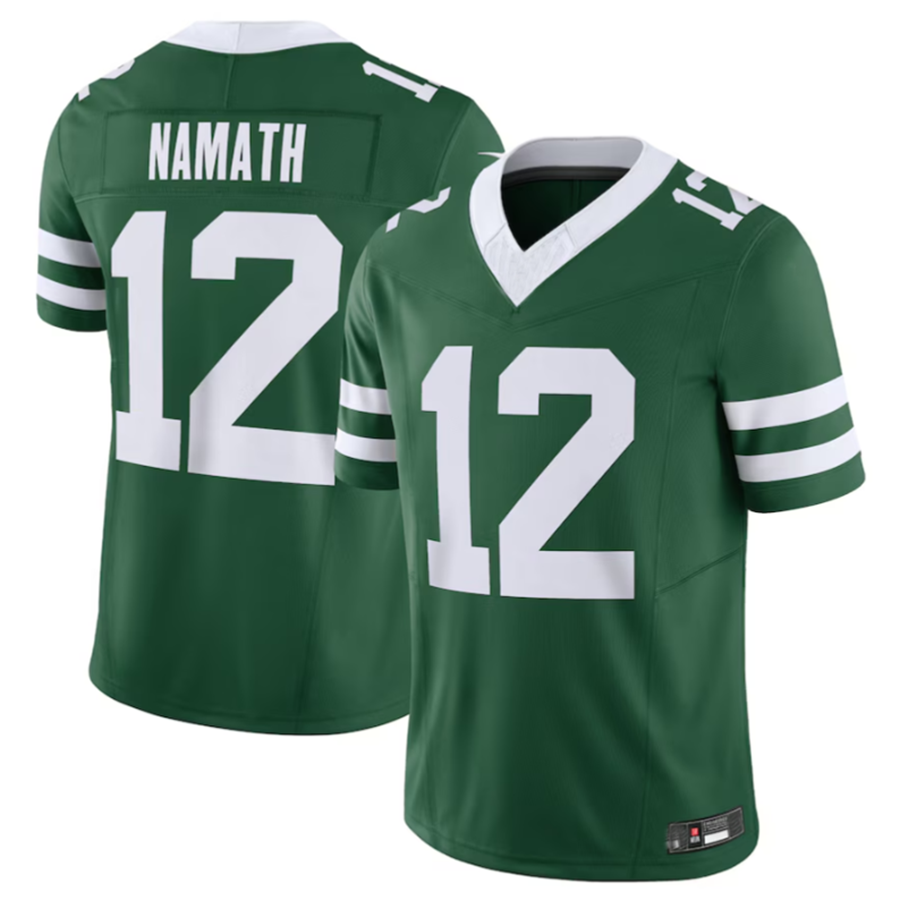 Elroe NY.Jets #12 Joe Namath Legacy Green Vapor F.U.S.E. Limited Jersey Stitched American Stitched Jerseys