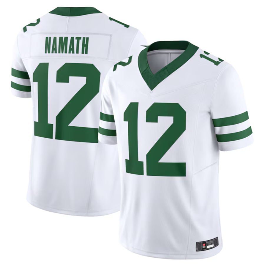 Elroe NY.Jets #12 Joe Namath Legacy White Vapor F.U.S.E. Limited Jersey Stitched American Stitched Jerseys
