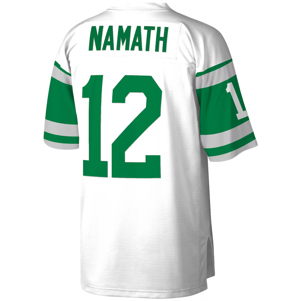 Elroe NY.Jets #12 Joe Namath Mitchell & Ness White Legacy Replica Jersey