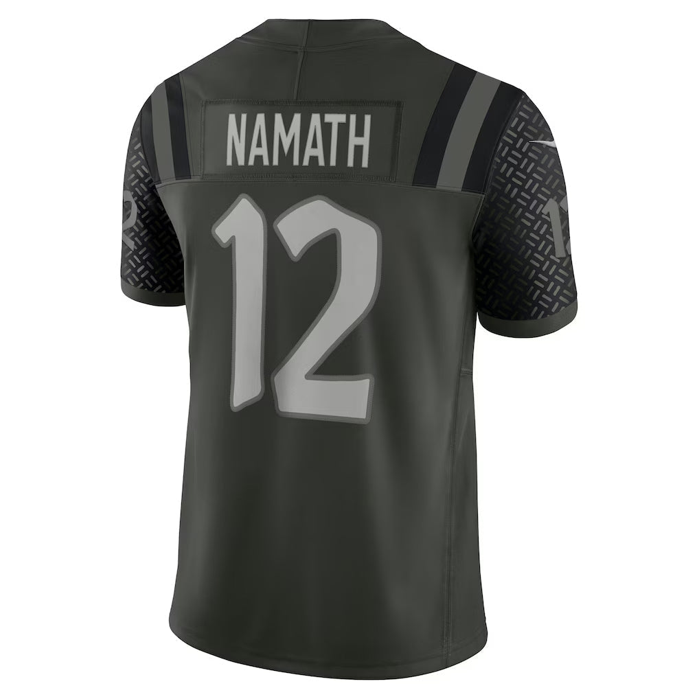 Elroe NY.Jets #12 Joe Namath Player Gotham Green Rivalries Collection Limited Stitched Jerseys