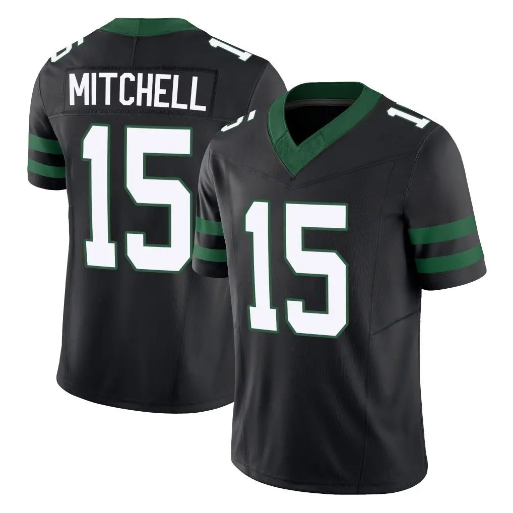 Elroe NY.Jets #15 Adonai Mitchell Player Black Limited Legacy Vapor F.U.S.E. Home Game Stitched Jerseys