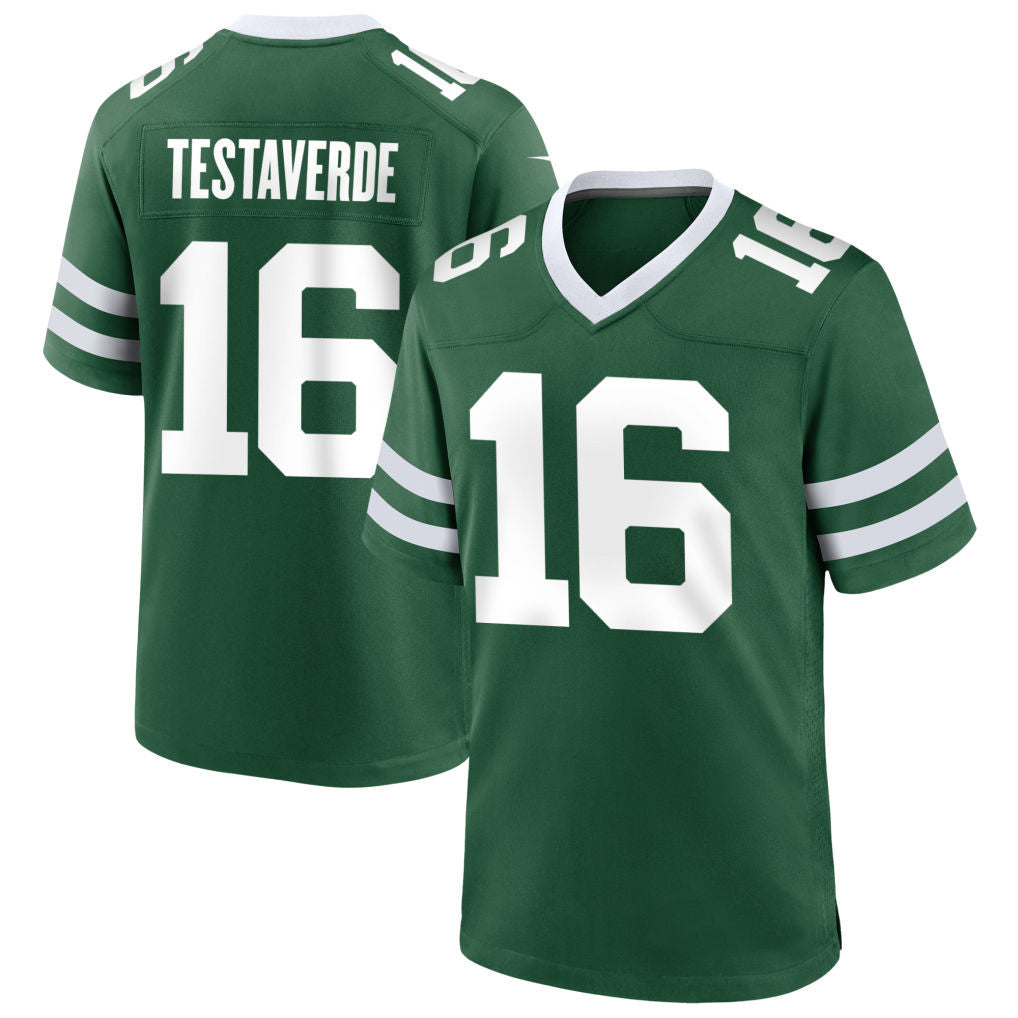 Elroe NY.Jets #16 Vinny Testaverde Player Green Home Game Stitched Jerseys