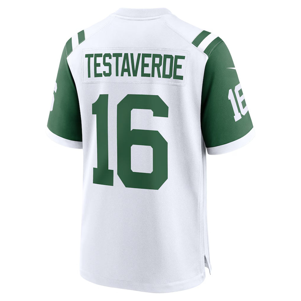 Elroe NY.Jets #16 Vinny Testaverde White Retired Player Alternate Game Stitched Jerseys