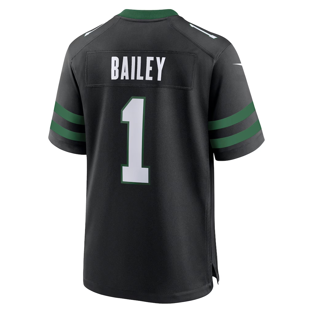 Elroe NY.Jets #1 David Bailey Legacy Black Alternate Game Player Stitched Jerseys
