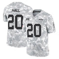 Elroe NY.Jets #20 Breece Hall Player Arctic Camo Salute to Service Limited Game Stitched Jerseys