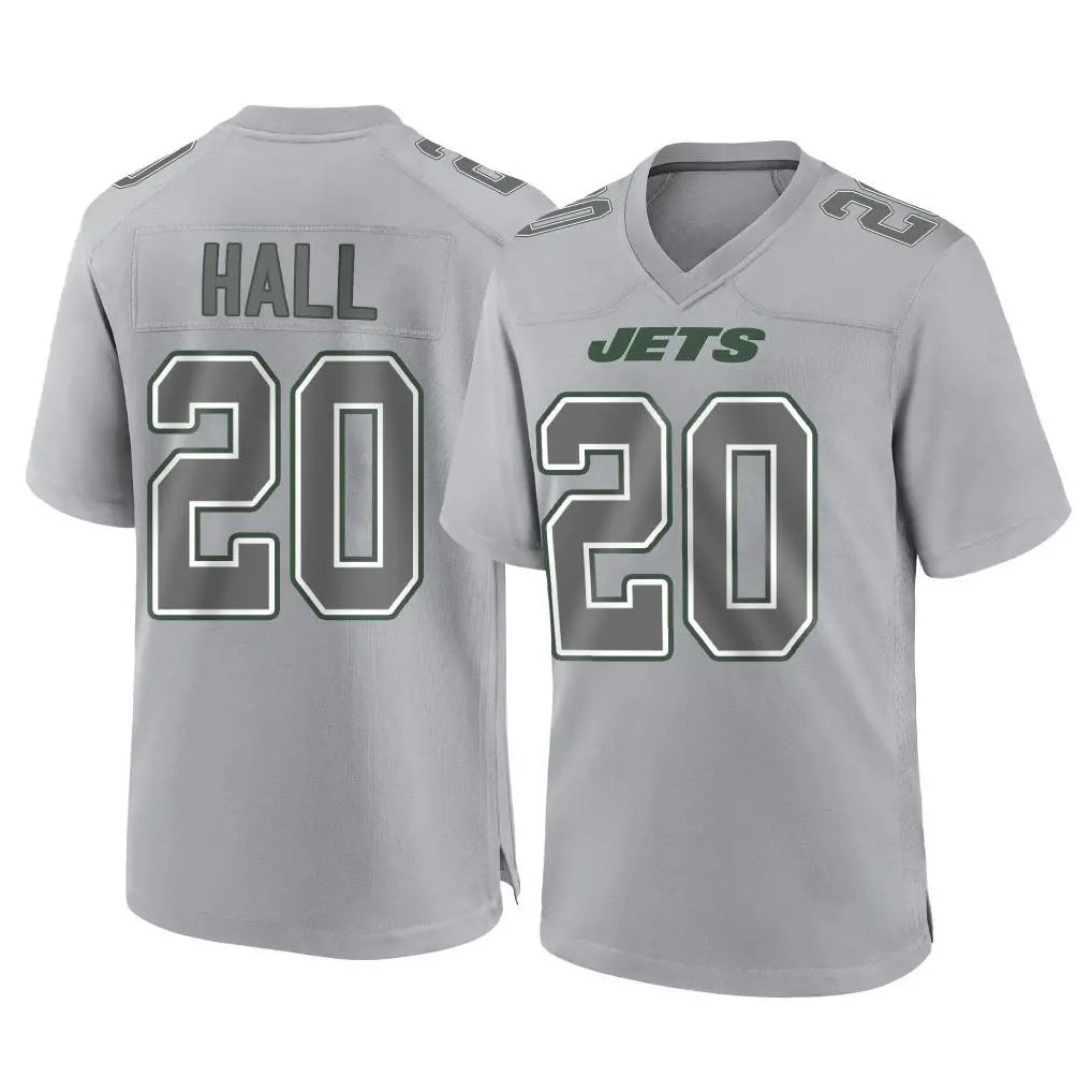 Elroe NY.Jets #20 Breece Hall Player Gray Limited Atmosphere Fashion Home Game Stitched Jerseys
