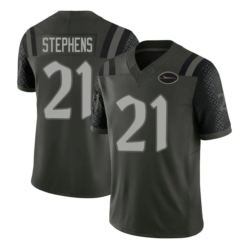 Elroe NY.Jets #21 Brandon Stephens Player Green Limited 2025 Rivalries Collection Home Game Stitched Jerseys