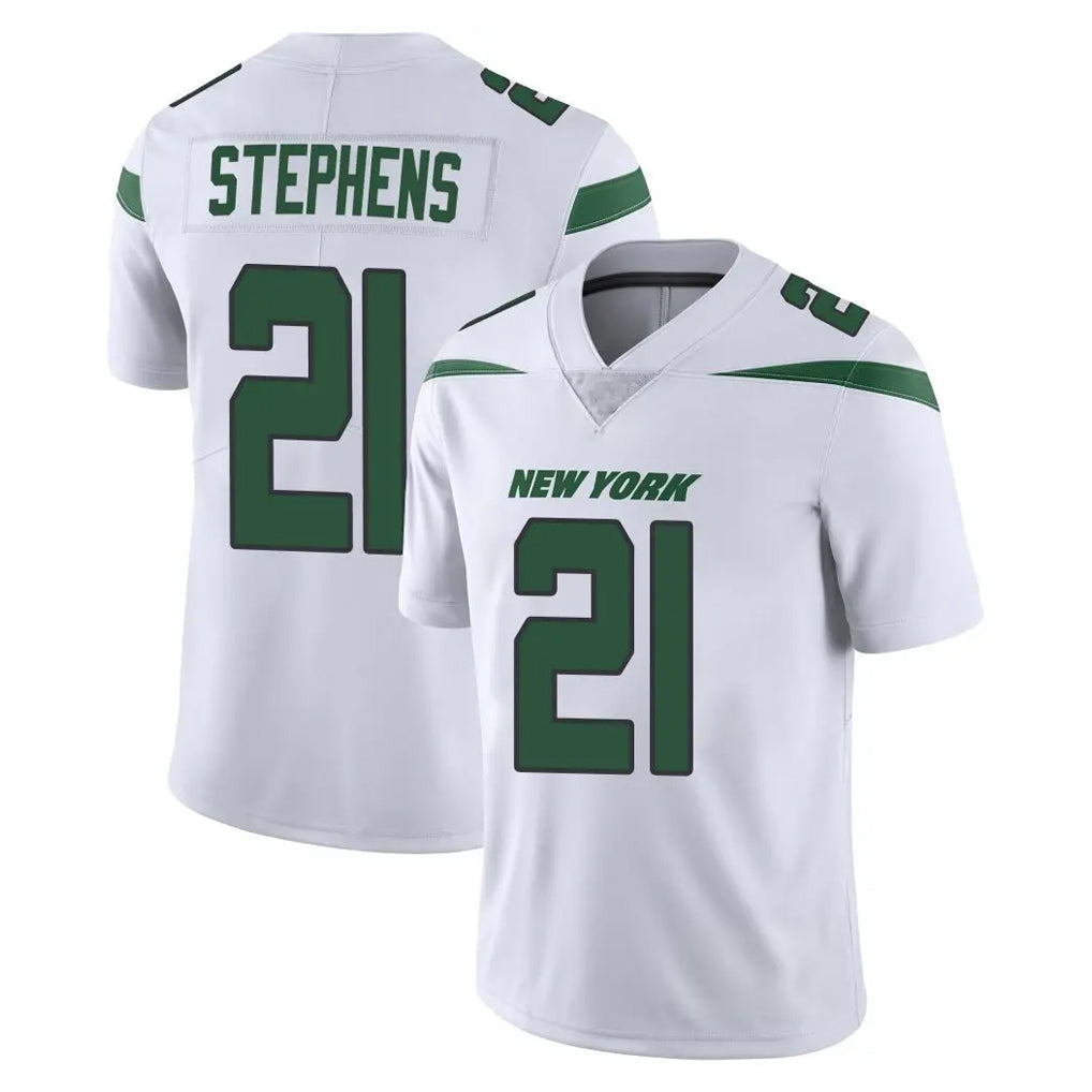 Elroe NY.Jets #21 Brandon Stephens Player White Spotlight Limited Vapor Home Game Stitched Jerseys