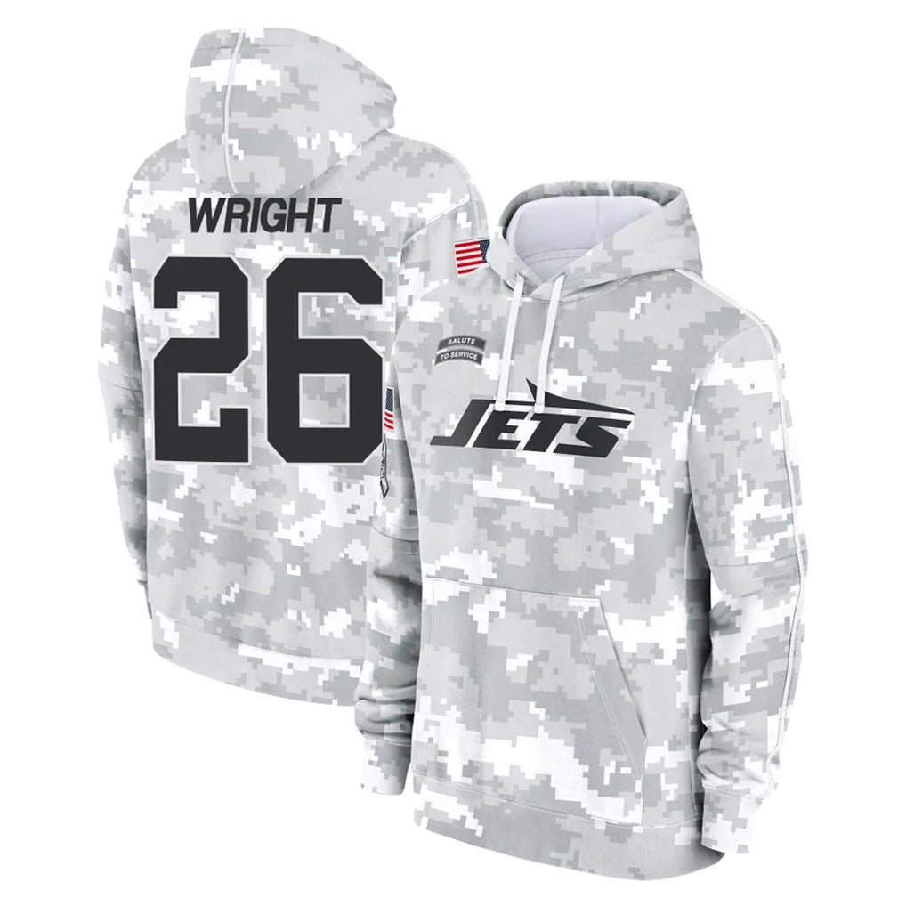 Elroe NY.Jets #26 Nahshon Wright Player Arctic Camo Salute to Service Pullover Hoodies Limited Game Stitched Jerseys