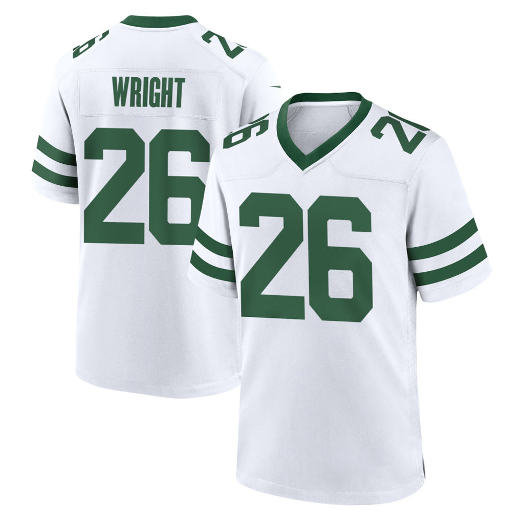 Elroe NY.Jets #26 Nahshon Wright Player White Legacy Home Game Stitched Jerseys