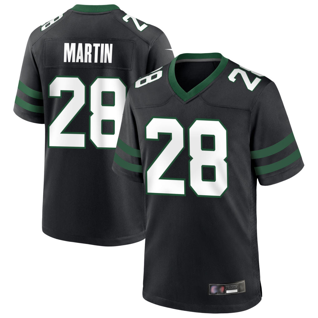 Elroe NY.Jets #28 Curtis Martin Player Black Home Game Stitched Jerseys