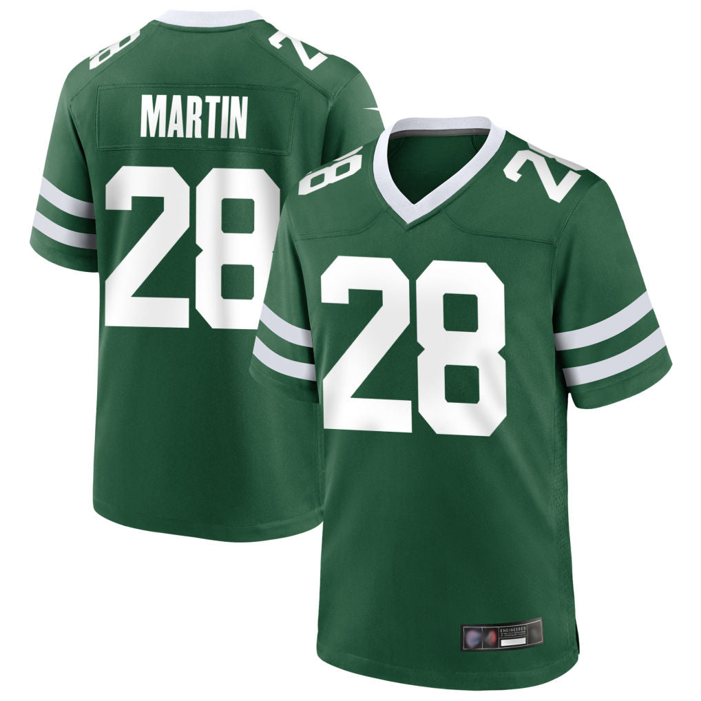 Elroe NY.Jets #28 Curtis Martin Player Green Home Game Stitched Jerseys
