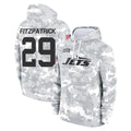 Elroe NY.Jets #29 Minkah Fitzpatrick Player Arctic Camo Salute to Service Pullover Hoodies Limited Game Stitched Jerseys