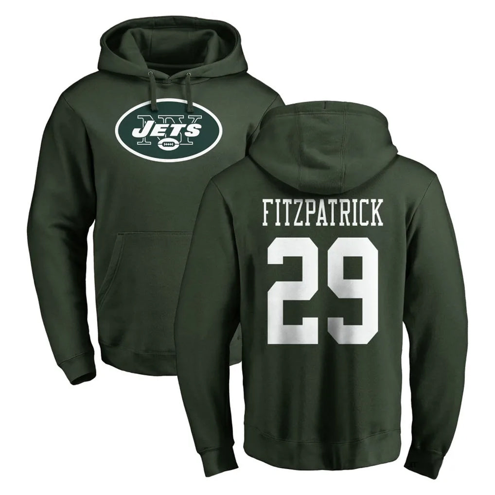 Elroe NY.Jets #29 Minkah Fitzpatrick Player Green LOGO Pullover Hoodies Limited Game Stitched Jerseys