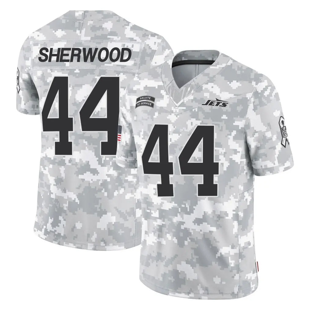 Elroe NY.Jets #44 Jamien Sherwood Player Arctic Camo Salute to Service Limited Game Stitched Jerseys