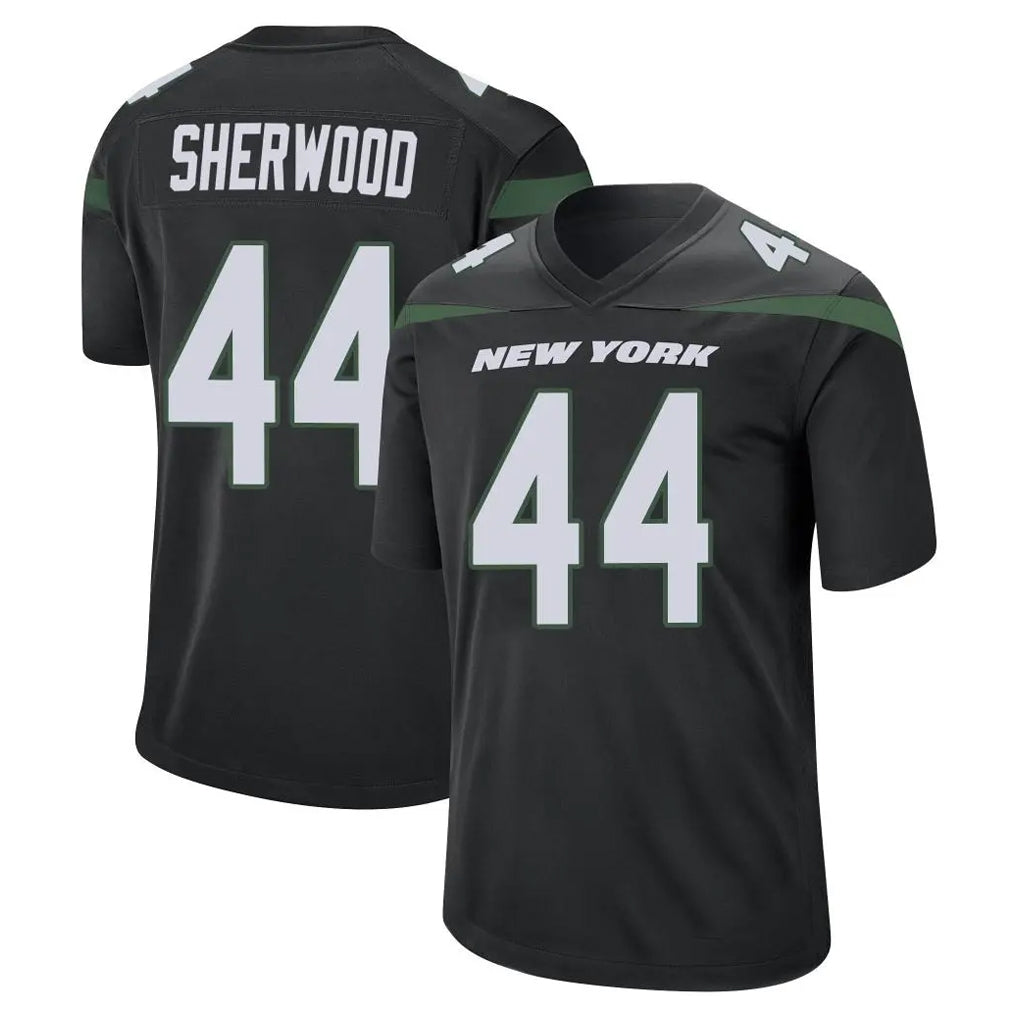 Elroe NY.Jets #44 Jamien Sherwood Player Stealth Black Home Game Stitched Jerseys