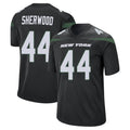 Elroe NY.Jets #44 Jamien Sherwood Player Stealth Black Home Game Stitched Jerseys
