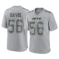 Elroe NY.Jets #56 Demario Davis Player Gray Limited Atmosphere Fashion Home Game Stitched Jerseys
