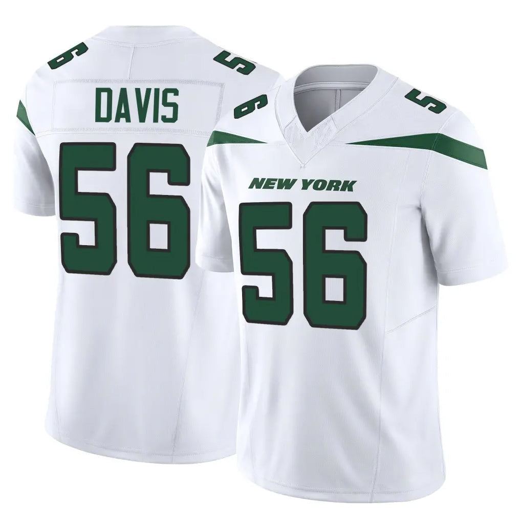 Elroe NY.Jets #56 Demario Davis Player White Limited Vapor F.U.S.E. Home Game Stitched Jerseys