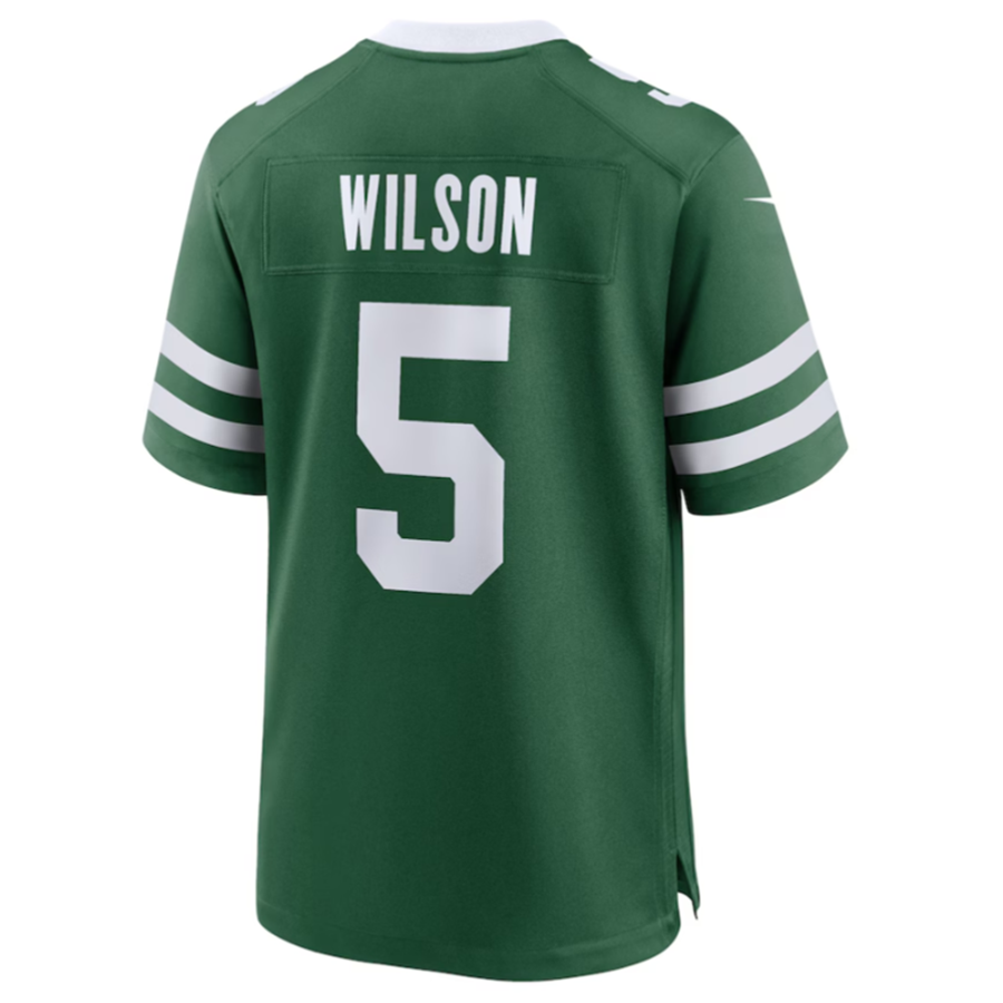 Elroe NY.Jets #5 Garrett Wilson Legacy Green Game Jersey Stitched American Stitched Jerseys