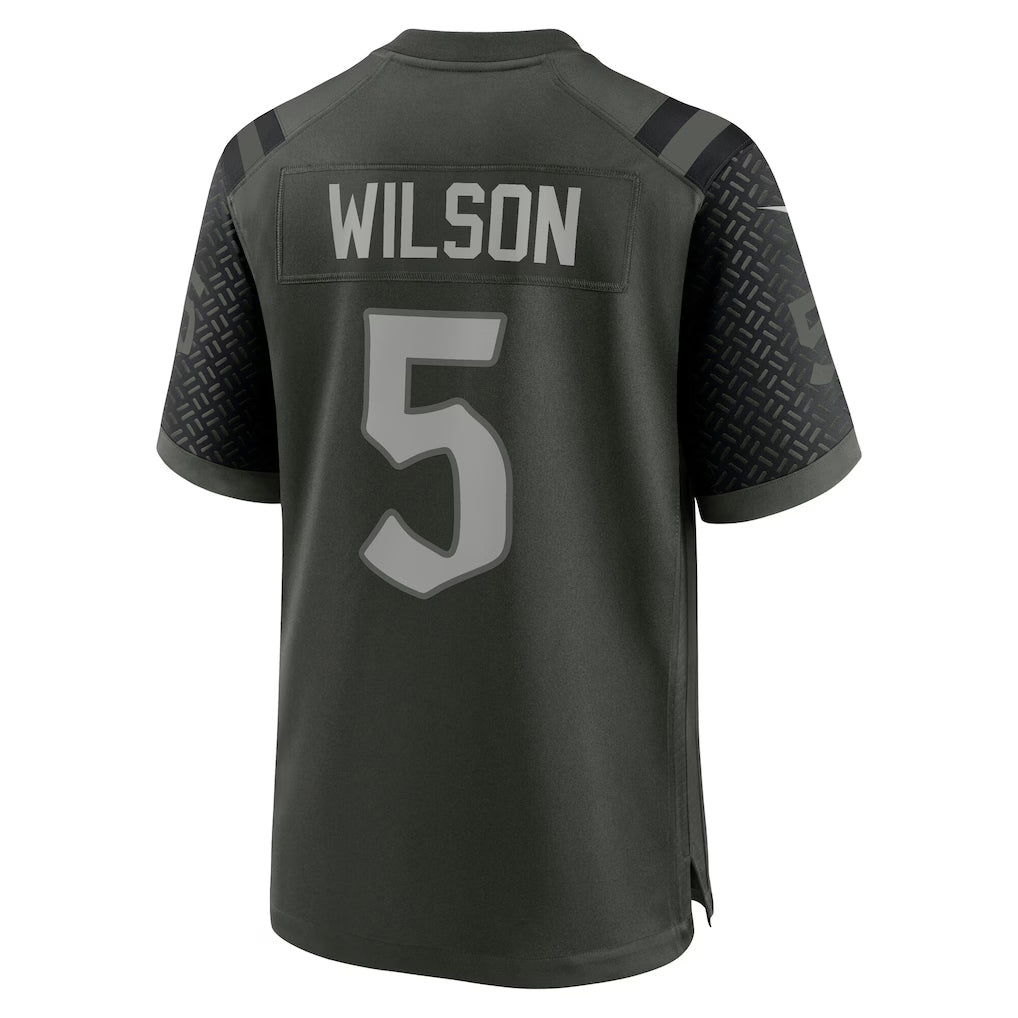 Elroe NY.Jets #5 Garrett Wilson Player Gotham Green Rivalries Collection Game Stitched Jerseys
