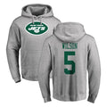 Elroe NY.Jets #5 Garrett Wilson Player Gray LOGO Pullover Hoodies Limited Game Stitched Jerseys