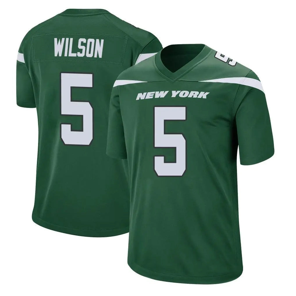 Elroe NY.Jets #5 Garrett Wilson Player Green Game Stitched Jerseys