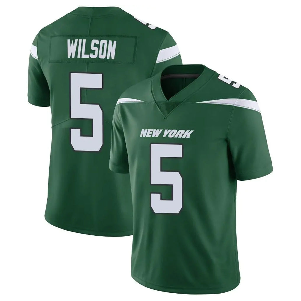 Elroe NY.Jets #5 Garrett Wilson Player Green Limited Vapor Home Game Stitched Jerseys