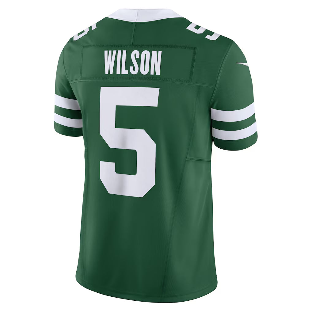 Elroe NY.Jets #5 Garrett Wilson Player Legacy Green Vapor F.U.S.E. Limited Stitched Jerseys