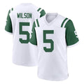 Elroe NY.Jets #5 Garrett Wilson Player White Classic Home Game Stitched Jerseys