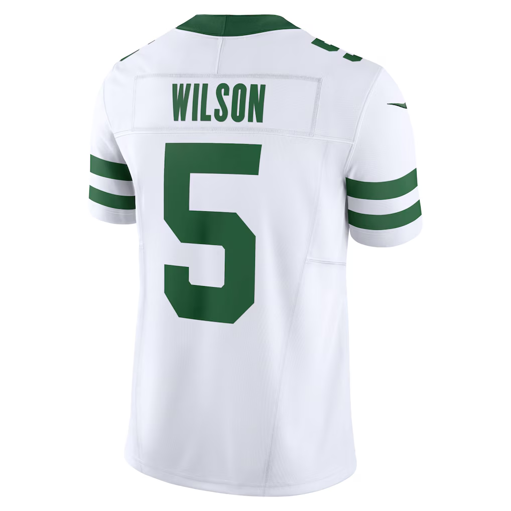 Elroe NY.Jets #5 Garrett Wilson White Classic Alternate Vapor F.U.S.E. Limited Stitched Jerseys