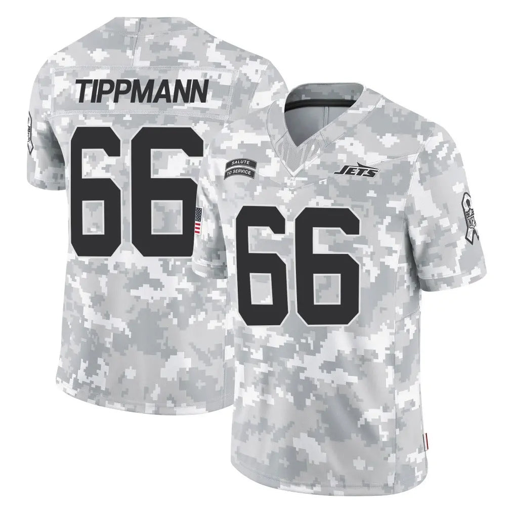 Elroe NY.Jets #66 Joe Tippmann Player Arctic Camo Salute to Service Limited Game Stitched Jerseys