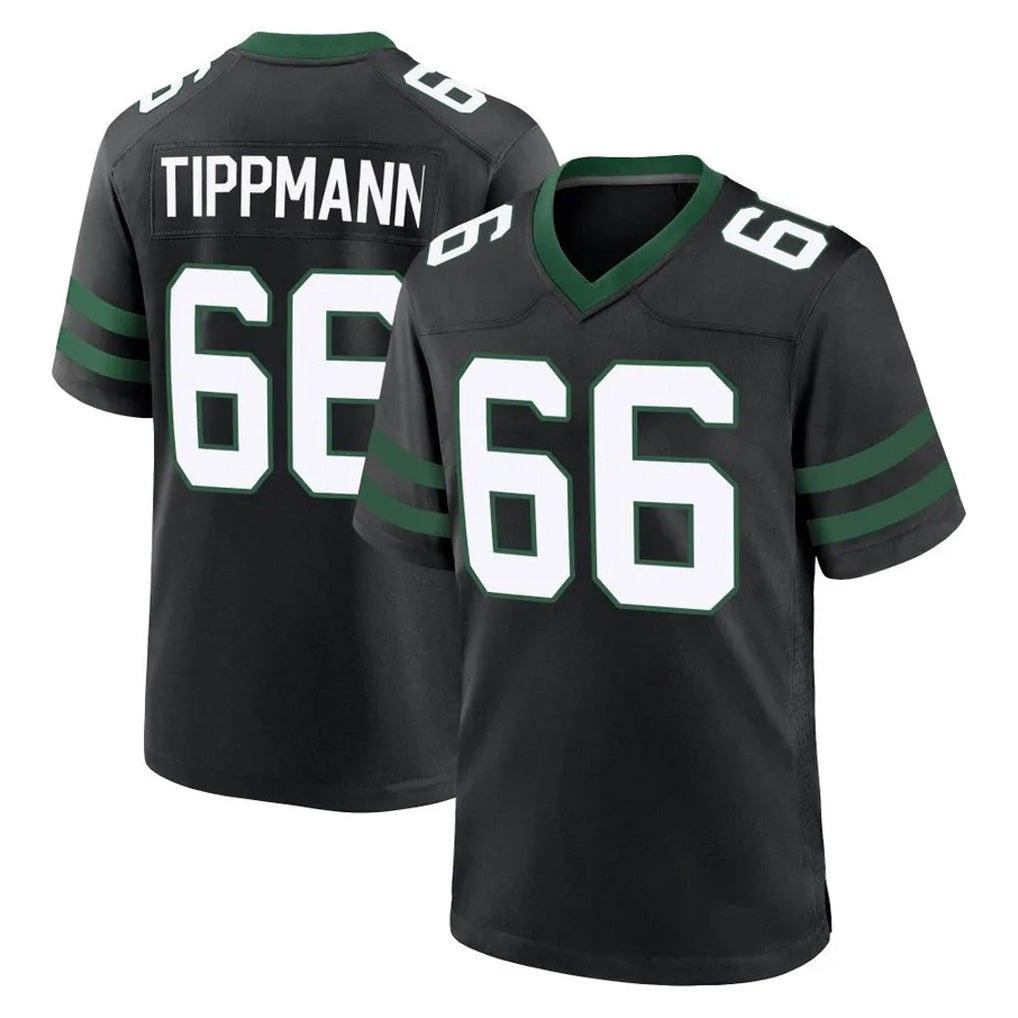 Elroe NY.Jets #66 Joe Tippmann Player Black Legacy Home Game Stitched Jerseys