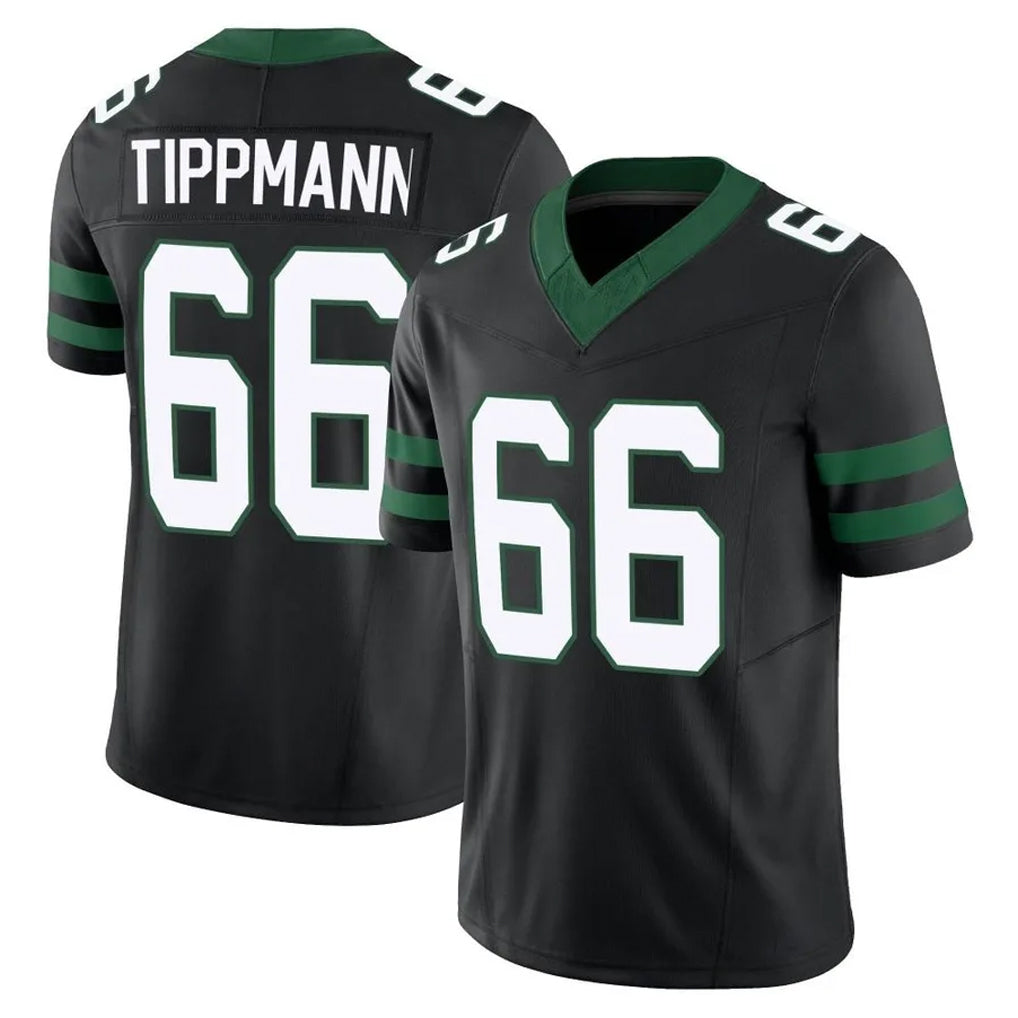 Elroe NY.Jets #66 Joe Tippmann Player Black Limited Legacy Vapor F.U.S.E. Home Game Stitched Jerseys