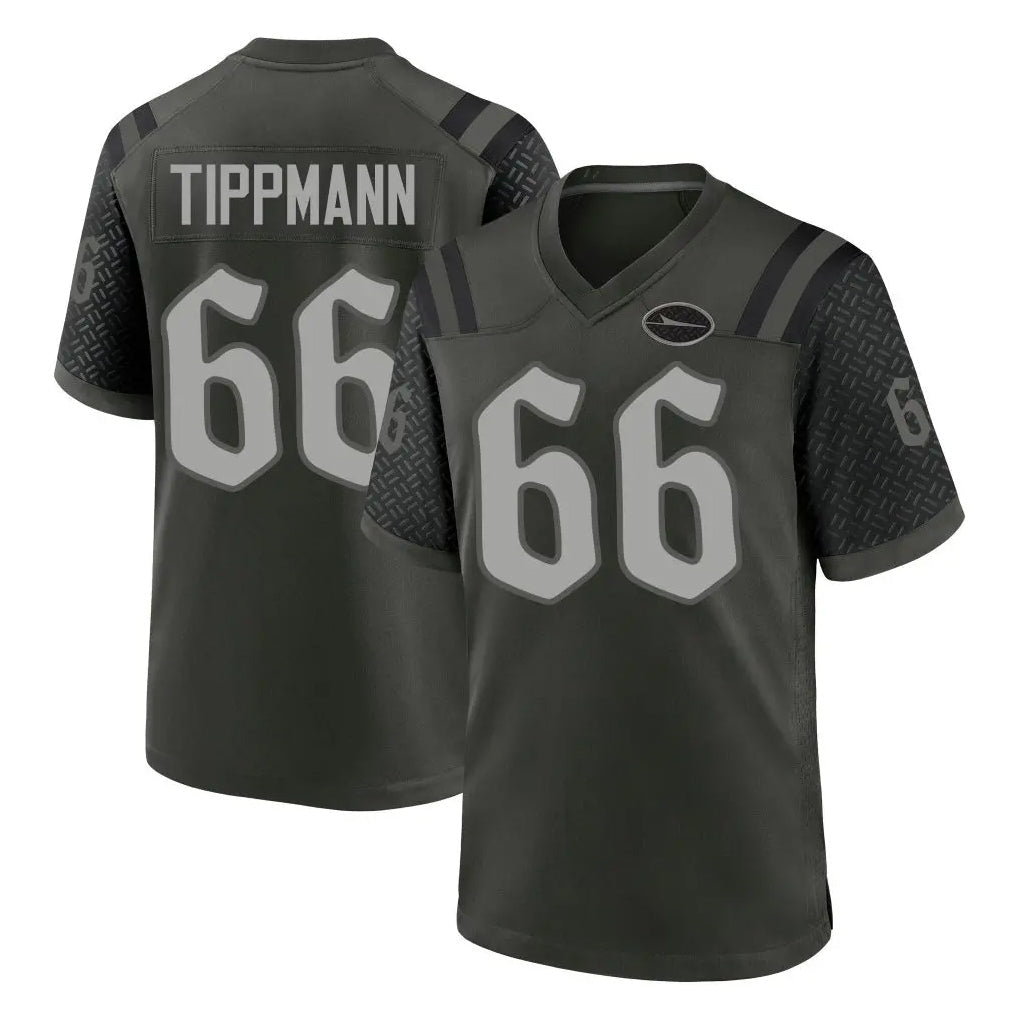 Elroe NY.Jets #66 Joe Tippmann Player Green 2025 Rivalries Collection Home Game Stitched Jerseys
