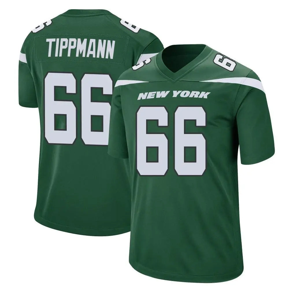 Elroe NY.Jets #66 Joe Tippmann Player Green Home Game Stitched Jerseys