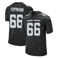 Elroe NY.Jets #66 Joe Tippmann Player Stealth Black Home Game Stitched Jerseys