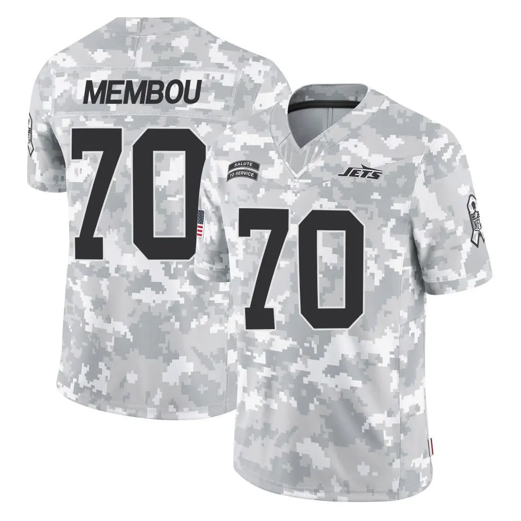 Elroe NY.Jets #70 Armand Membou Player Arctic Camo Salute to Service Limited Game Stitched Jerseys