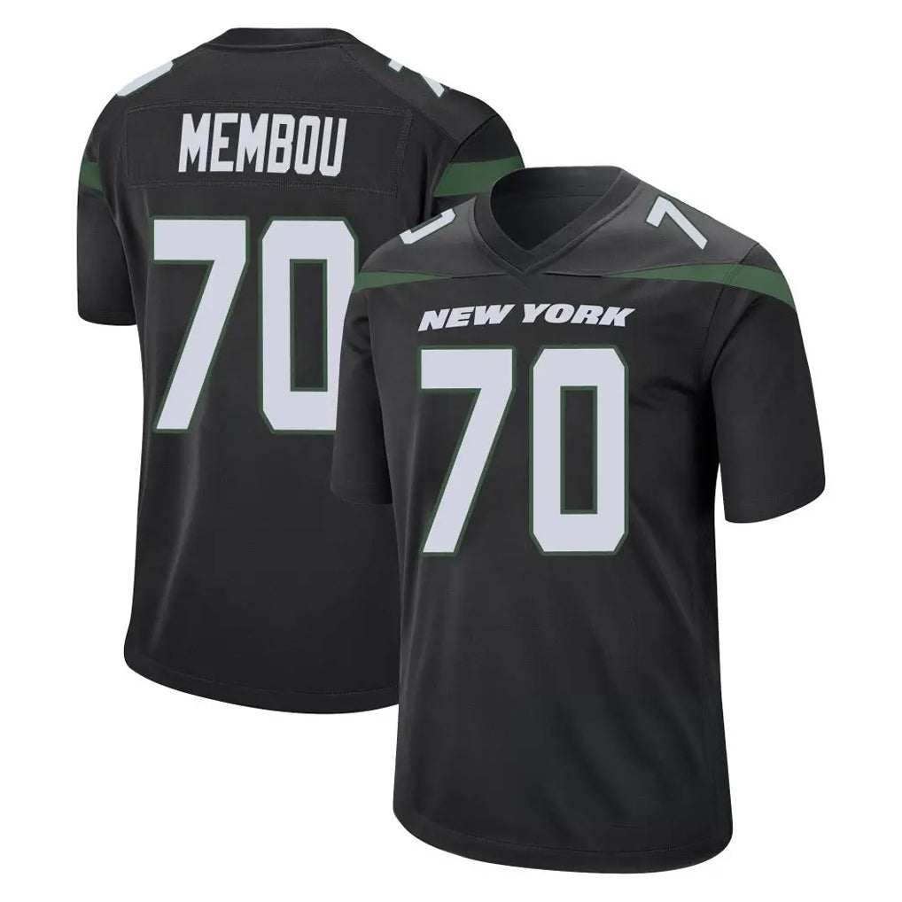 Elroe NY.Jets #70 Armand Membou Player Stealth Black Home Game Stitched Jerseys