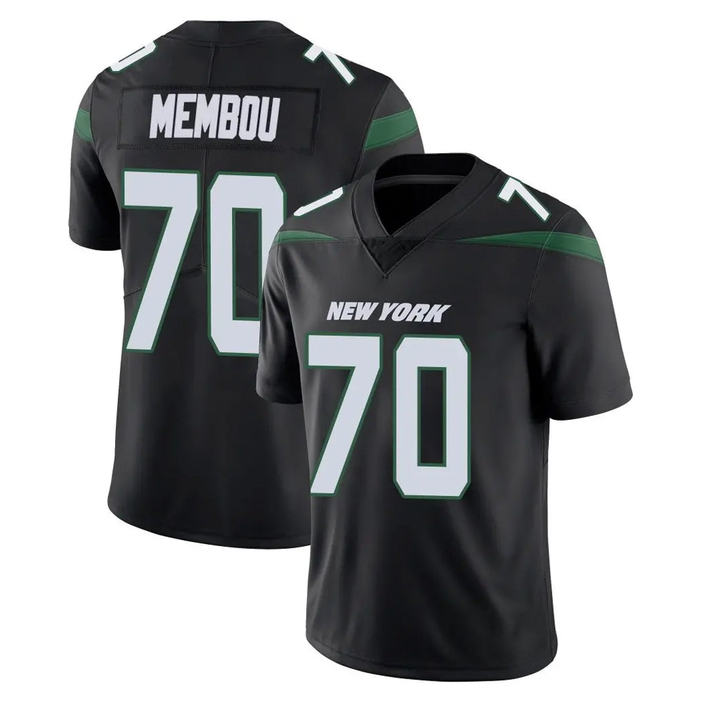 Elroe NY.Jets #70 Armand Membou Player Stealth Black Limited Vapor Home Game Stitched Jerseys