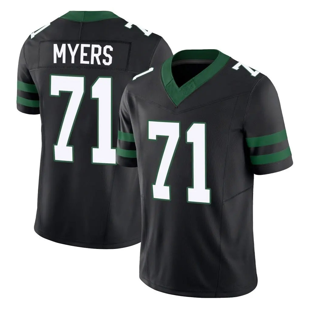 Elroe NY.Jets #71 Josh Myers Player Black Limited Legacy Vapor F.U.S.E. Home Game Stitched Jerseys