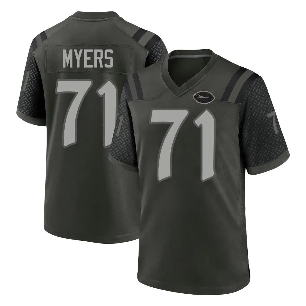 Elroe NY.Jets #71 Josh Myers Player Green 2025 Rivalries Collection Home Game Stitched Jerseys