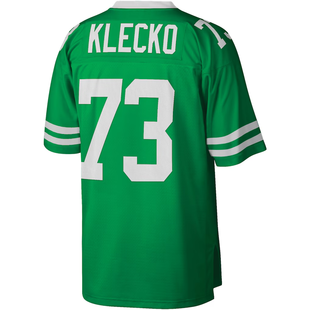 Elroe NY.Jets #73 Joe Klecko Mitchell & Ness Kelly Green Legacy Replica Stitched Puhic Jersey